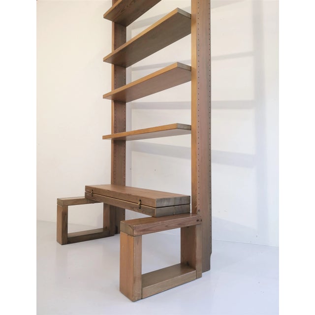 Wood Vintage French Wooden Shelf, 1970s For Sale - Image 7 of 8