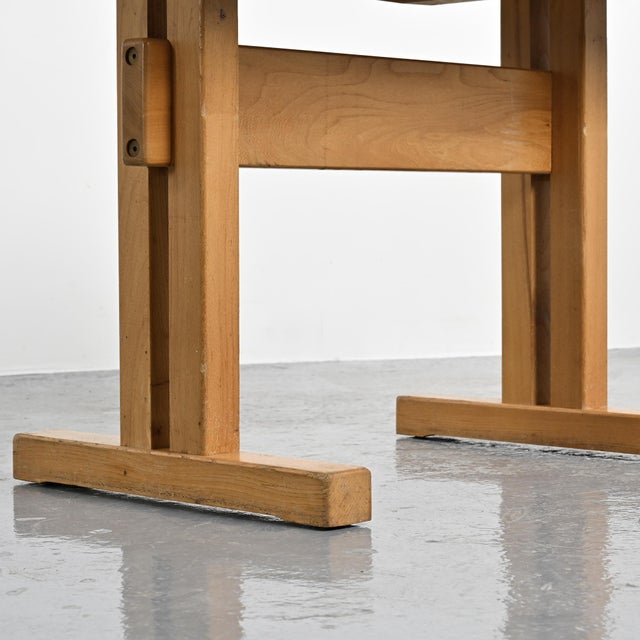Elm Dining Table by Charlotte Perriand for Les Arcs, France, 1970s For Sale - Image 14 of 15