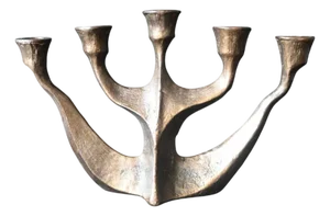 Brutalist 5-Arm Bronze Candlestick by Horst Dalbeck, Germany, 1960s