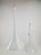 Large Handmade Trumpet Glass Pendant Lamps by Jaslo Glass, 1980, Set of 2 For Sale - Image 11 of 13