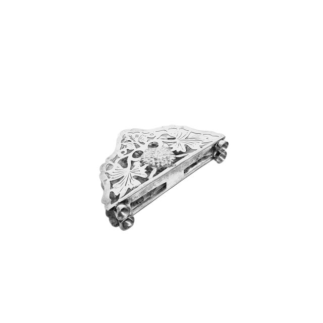Postmodern Art Deco Silver Napkin Holder, Poland, 1960s For Sale - Image 12 of 18
