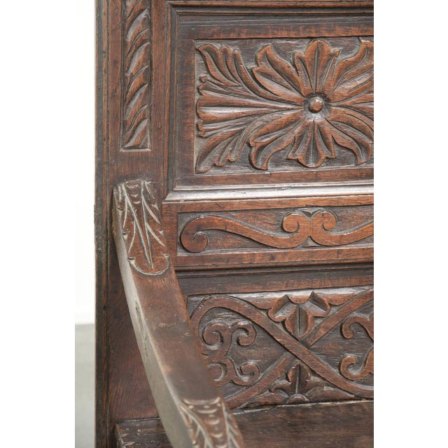 Antique English Wainscott Chair, 1700s For Sale - Image 12 of 16