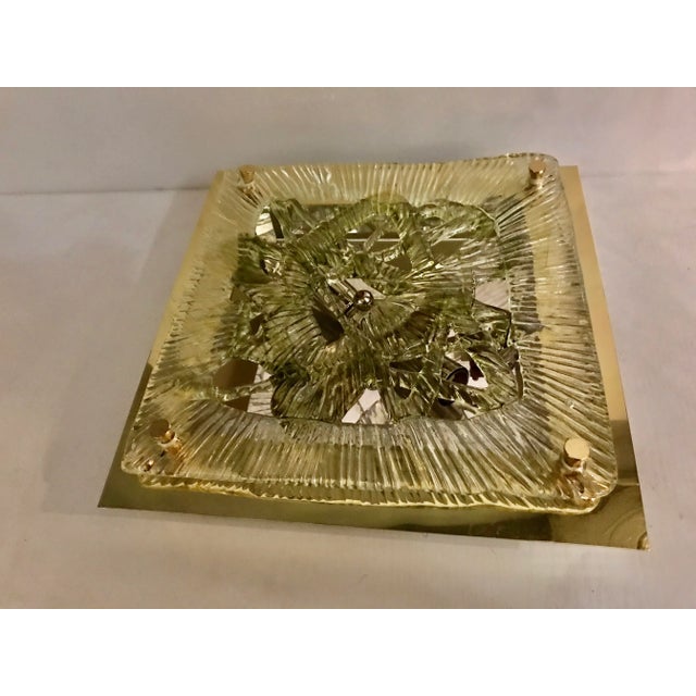 Gold Murano Glass Ceiling Lamp from La Murrina, 1970s For Sale - Image 8 of 9