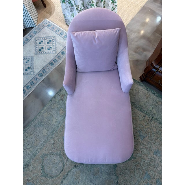 Velvet Chaise in Lavender For Sale - Image 11 of 12