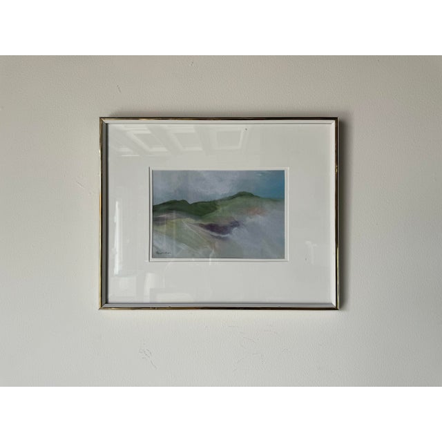 Abstract 1980's Rosenthal Expressionist Style Landscape Painting, Framed For Sale - Image 3 of 12