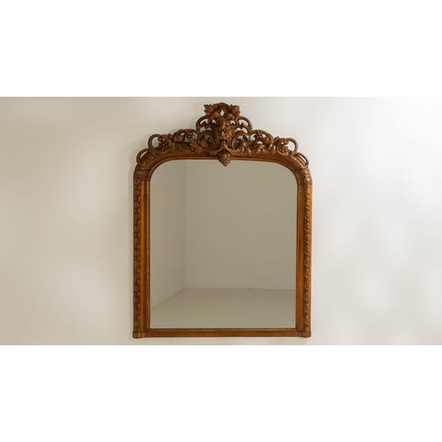 19th Century France Baroque Amber Wood Mirror For Sale In Greensboro - Image 6 of 9