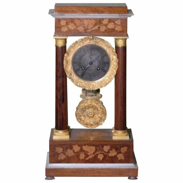 1838 French Empire Paris Portico Clock For Sale - Image 12 of 12
