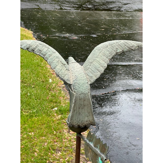American Vintage Copper Eagle Weathervane For Sale - Image 3 of 12