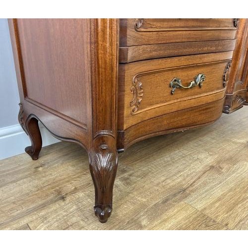 Gold Vintage French Chest of Drawers in Walnut For Sale - Image 8 of 16