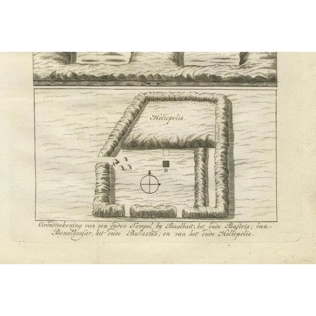 Pococke, Ancient Temple and Ruin Plans, Egypt, Baalbek, Bubastus, Heliopolis, 1776, Print For Sale - Image 4 of 10