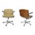 Pair of Mid-Century Danish Office Desk Chairs in Rosewood, Chrome With Adjustable Height For Sale