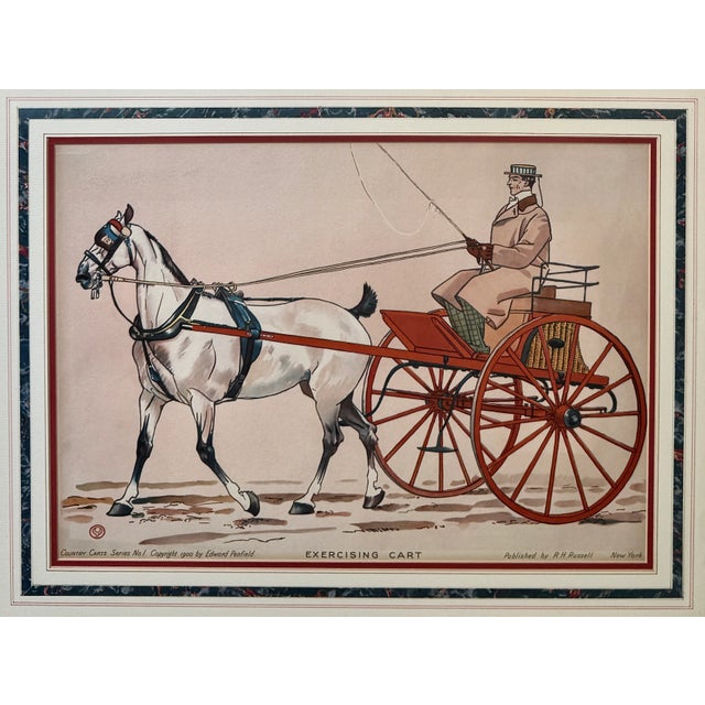 American Antique Equestrian Chromolithograph, Edward Penfield, Circa 1900, Framed For Sale - Image 3 of 6