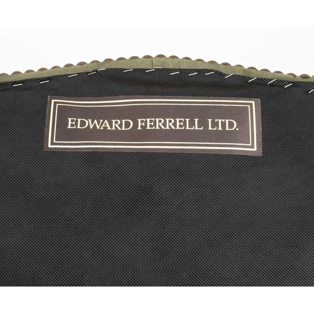 Wood Edward Ferrell Ltd. Suede Upholstered Chairs, 4 For Sale - Image 7 of 7