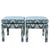 Schumacher Valkyrie Flame Stitch Parsons Ottomans in Emerald & Peacock. 100% cotton, 12,000 double rubs make them a...