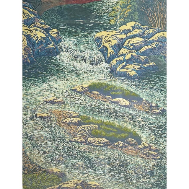 Monotype Painting Framed by Listed Artist Russell Hamilton For Sale - Image 4 of 12