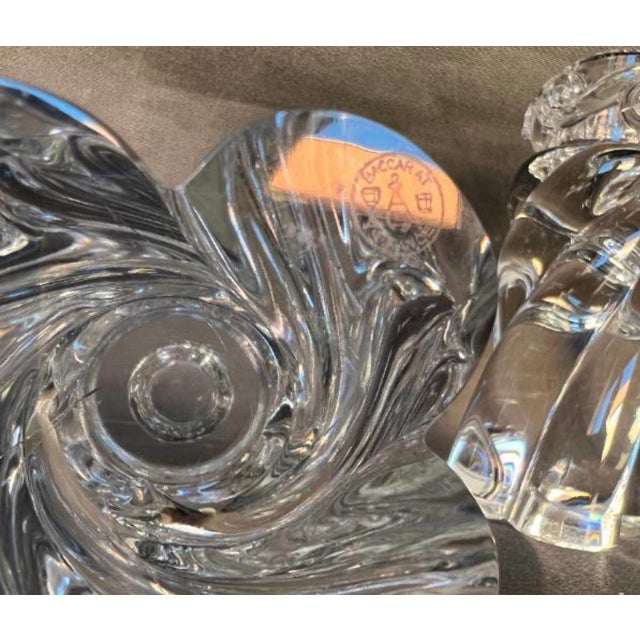French Twisted Crystal Aladin Candlesticks from Baccarat, 1987, Set of 2 For Sale - Image 6 of 10