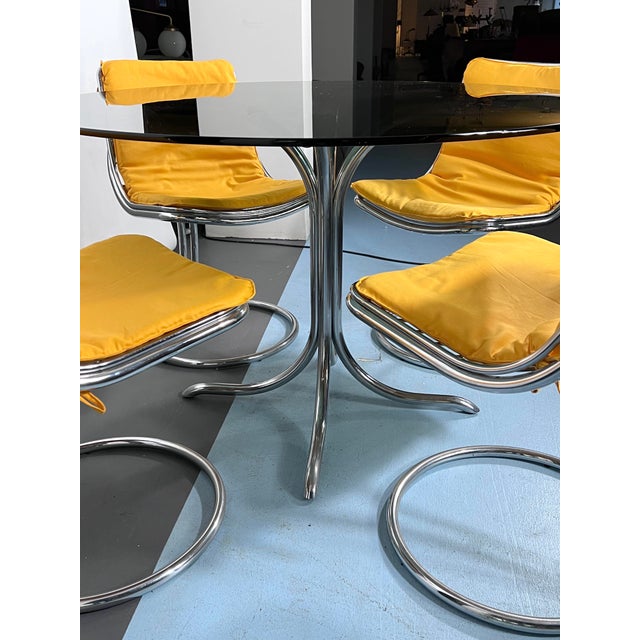 Vintage Space Age Dinner Table and Chairs in the style of Gastone Rinaldi, 1960s, Set of 5 For Sale - Image 13 of 15