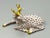 Mid-Century Modern Vintage MCM Herend Roe Buck in Chocolate Fishnet Deer Figurine For Sale - Image 3 of 5