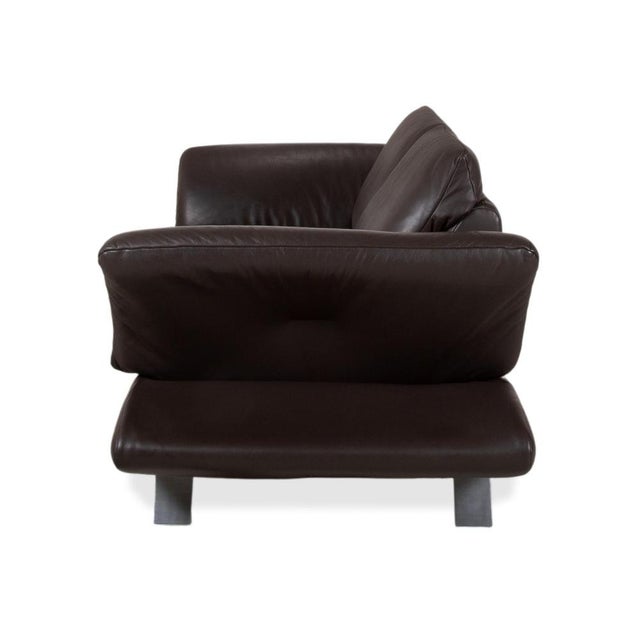 Leather Two-Seater Brown Manual Function Sofa by Koinor Velluti For Sale - Image 15 of 16