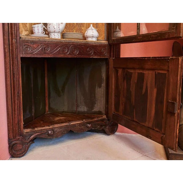 18th Century Carved Oak Corner Cabinet For Sale - Image 13 of 13
