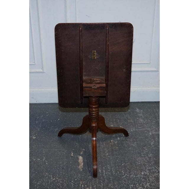 Gold 19th Century English Oak Rectangle Tripod Tilt Top Table For Sale - Image 8 of 13