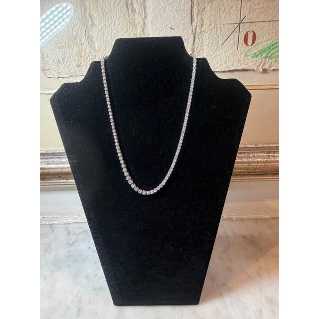 Platinum Graduated Diamond Necklace 5.00ct 26.9g For Sale - Image 4 of 5