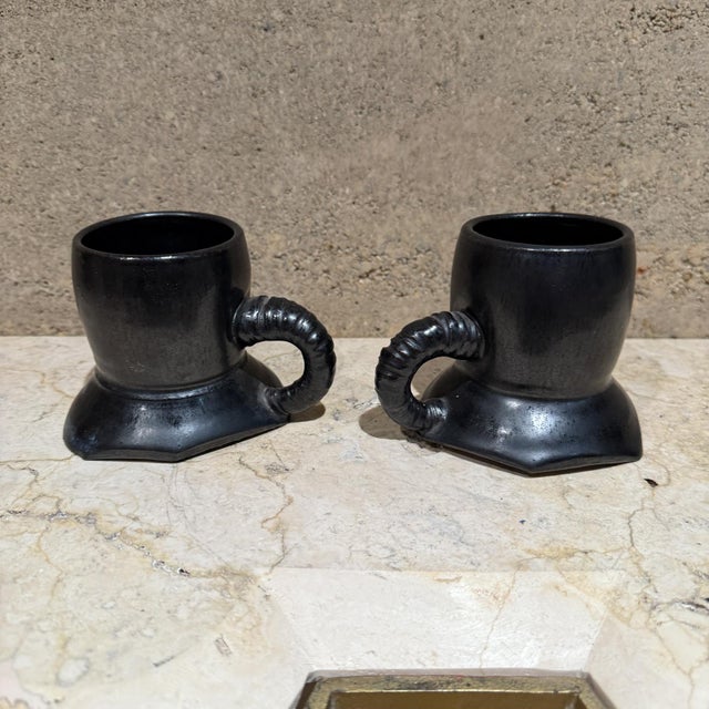 1983 Artsy Coffee Mugs Signed Pottery Melching For Sale - Image 10 of 12