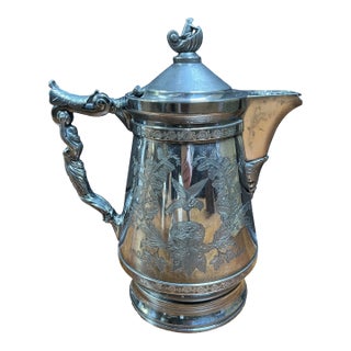 Antique Victorian Silverplate Insulated Tea Pot For Sale