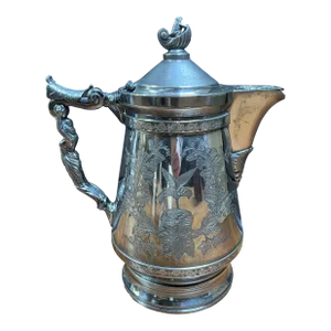 Antique Victorian Silverplate Insulated Tea Pot