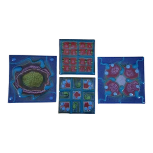 Mid 20th Century Matthew Patton Orcas Island Art Pottery Trivets- Set of 4