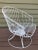 1960s Mid-Century Modern Homecrest Bottemiller White Metal Wire Swivel Rocker Barrel Chair For Sale - Image 4 of 13