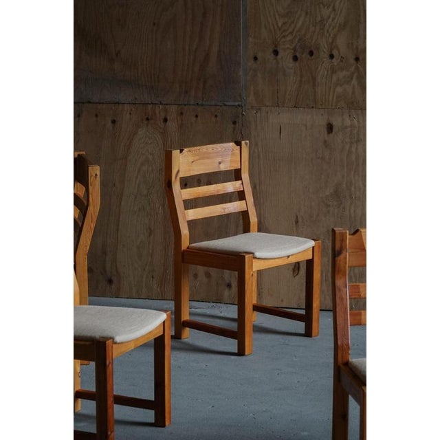 Danish Modern Brutalist Chairs in Pine by Hans Jørgen Frydendal, 1970s, Set of 6 For Sale - Image 17 of 18
