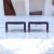 Asian Asian Modern Grasscloth Wrapped Ming Style Console Tables Att. Baker Furniture For Sale - Image 3 of 12