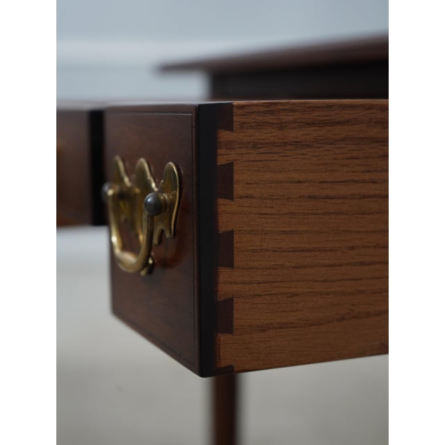 1980s Kittinger Colonial Williamsburg 3 Drawer Table For Sale - Image 5 of 17