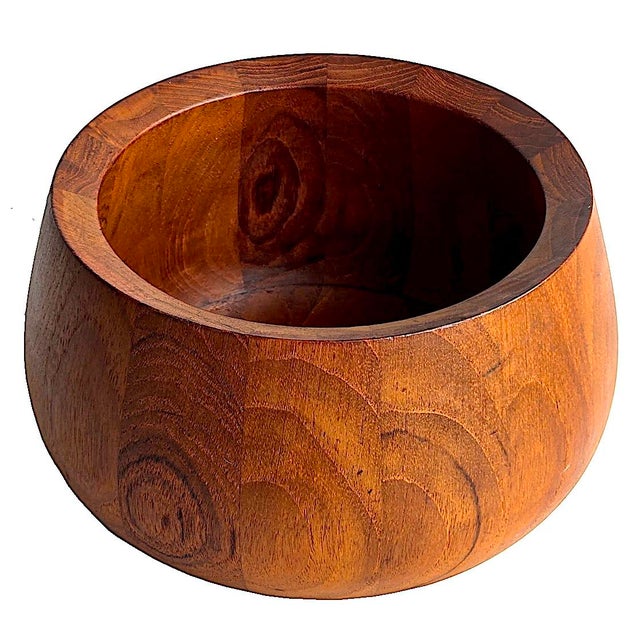 Originally designed by Jens H Quistgaard in the early 1960s, this is a "Tulia" or so-called tulip-shaped rustic staved...