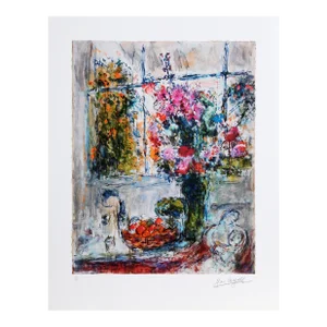 Still Life, Marc Chagall Giclee on Paper, Signed in Plate