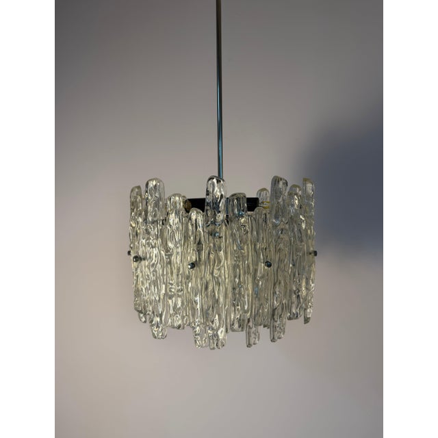 Chandelier in Ice Glass Acrylic from Veb Narva For Sale - Image 3 of 11