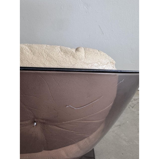 Vintage Lounge Chair in Acrylic and Leather by Raphaël Raffel, 1960s For Sale - Image 10 of 18