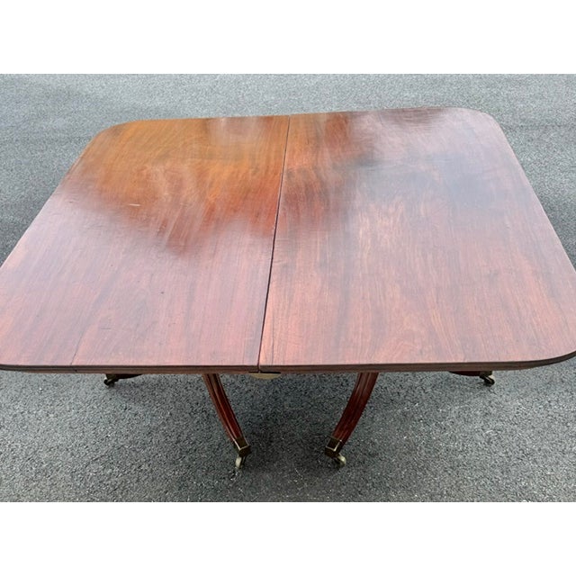 Antique American 2 Pedestal Mahogany Dining Table Early 19th Century For Sale In Boston - Image 6 of 14