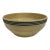 Vintage Farmhouse Stoneware Mixing Bowl With Blue Stripes For Sale
