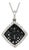 1.27 Carat Black Diamond White Diamond 14 Karat White Gold Chain Necklace For Sale