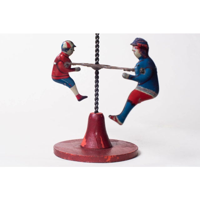 Art Deco Antique Early 20th Century Tin Lithograph Spinning Toy For Sale - Image 3 of 5