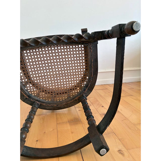 Edwardian Barley Twist Armchair With Cane, English, Early 20th Century For Sale - Image 16 of 16