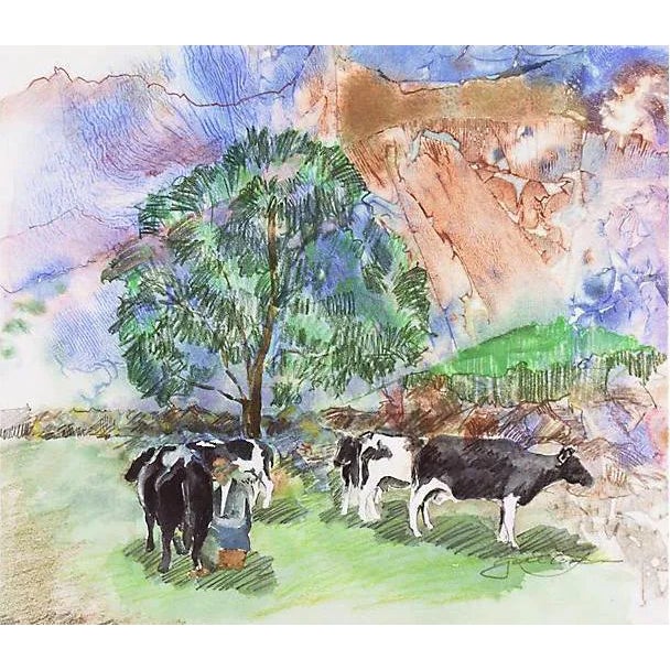 'Swiss Landscape' by Gail Carlson For Sale