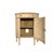 Wood Vintage Demilune Cabinet With Door and Drawer Ready to Refinish For Sale - Image 7 of 14