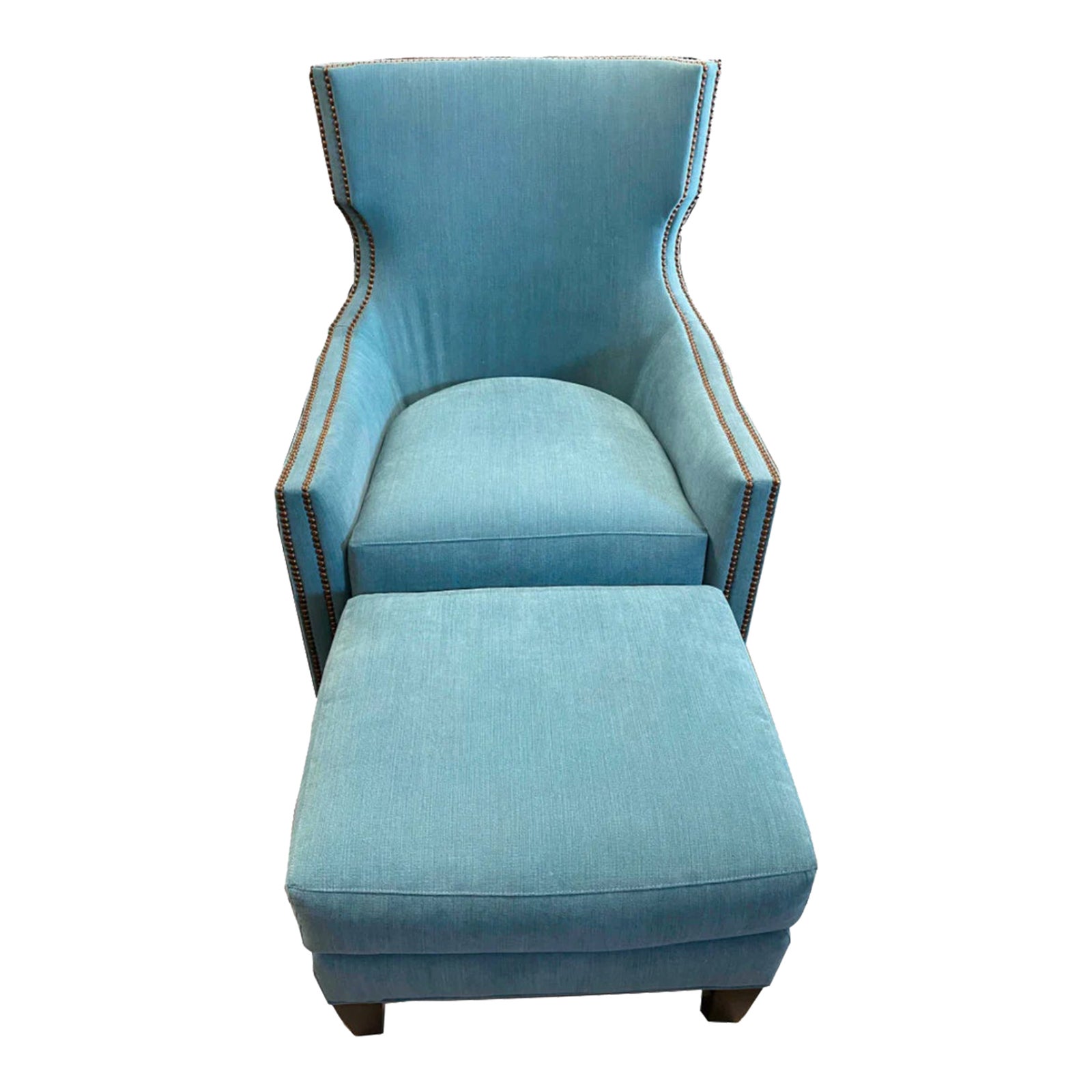 Accent Chair by Wesley Hall 699 Luna Chair and Ottoman Chairish