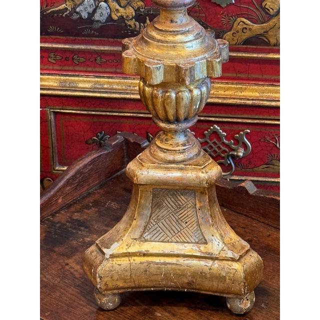 19th Century Silver Gilt Candlesticks For Sale - Image 13 of 16