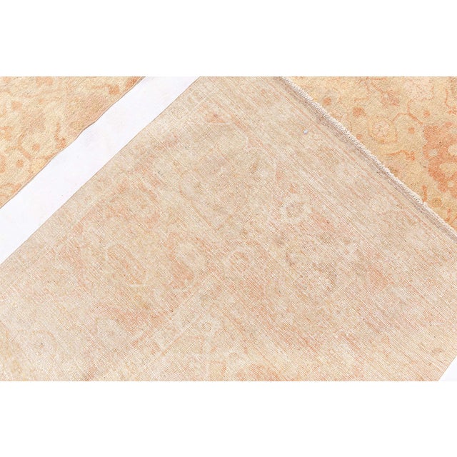 Beige Antique Indian Amritsar Handmade Wool Rug For Sale - Image 8 of 8