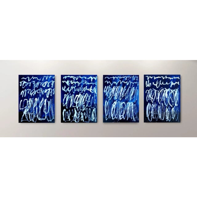 'Writing' Abstract Original Art Installation by Diane Grant - Set of 4 For Sale - Image 13 of 13