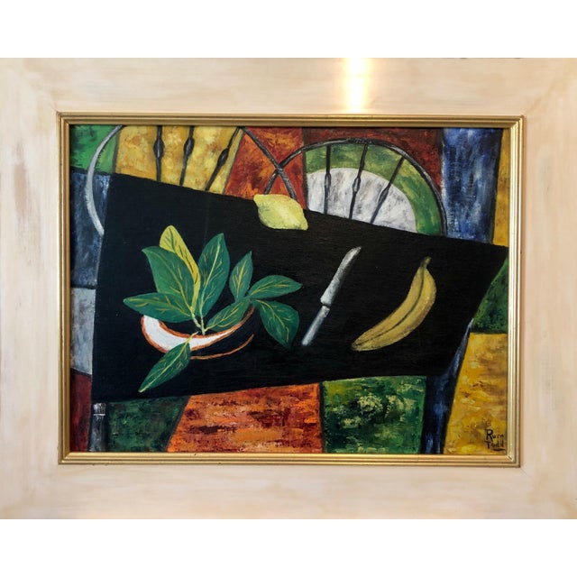 Ruth Todd, Colorado Woman Abstract Expressionist Oil Painting Modernist Still Life, Fruit, c.1950 For Sale In Miami - Image 6 of 13
